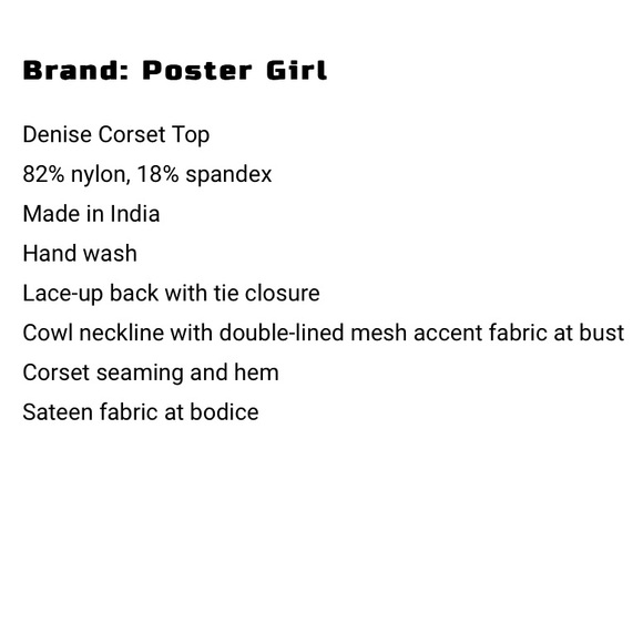 Poster Girl Denise Corset Top in Aqua Zebra - Picture 4 of 4